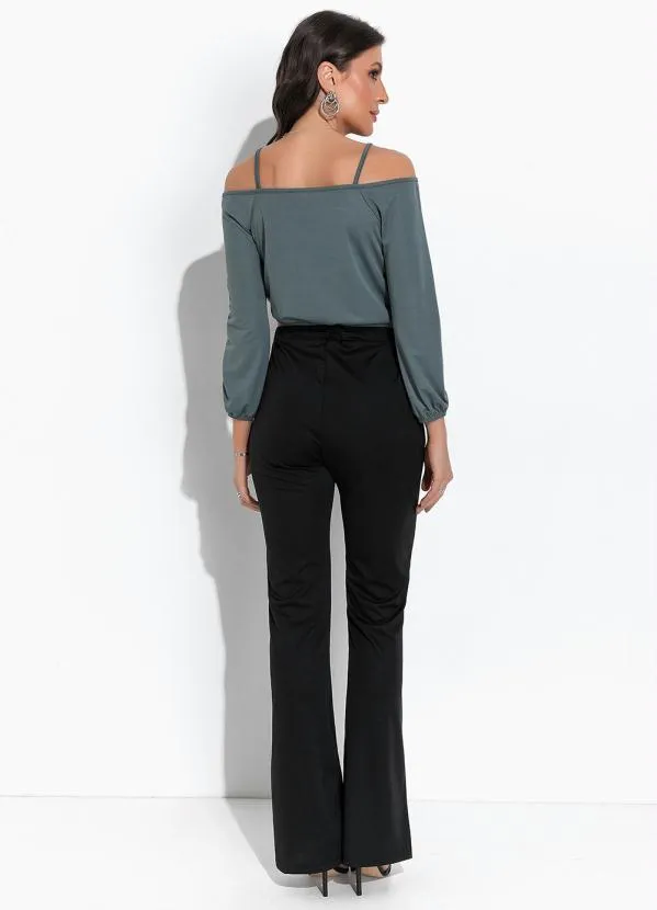 Moda Pop - Cropped Verde Eucalipto com Alças 4