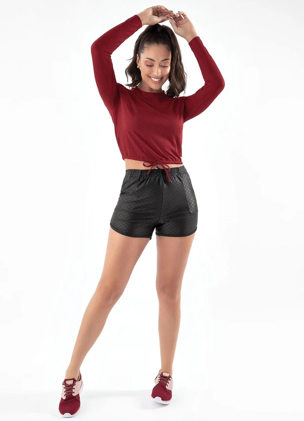 Jancris - Cropped Vermelho em Canelado 3