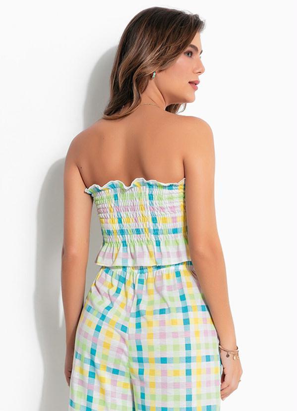 Outlet - Cropped Xadrez Franzido 2