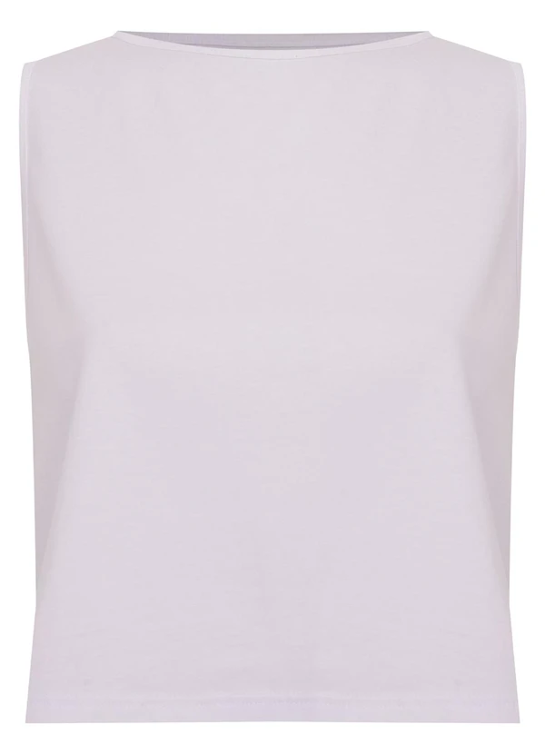 Basicamente - Regata Cropped Algodão Premium Feminina