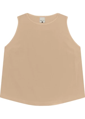 Malwee - Regata Cropped em Viscose Areia - MALWEE