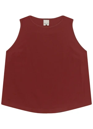 Malwee - Regata Cropped em Viscose Bordô - MALWEE