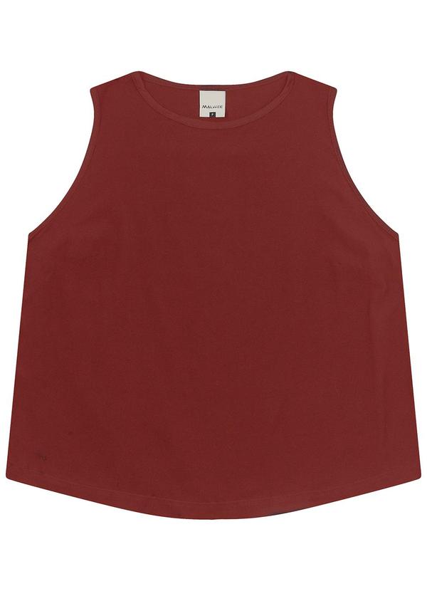 Malwee - Regata Cropped em Viscose Bordô