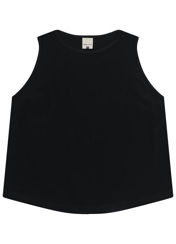 Malwee - Regata Cropped em Viscose Preto 4