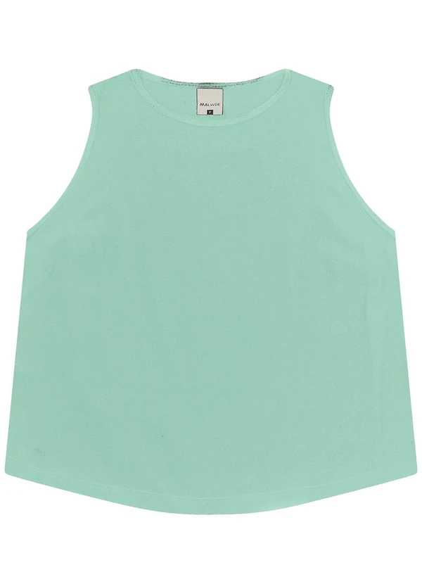 Malwee - Regata Cropped em Viscose Verde Água