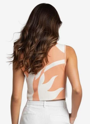 Infinita Cor - Regata Feminina Estampada Bege - INFINITA COR