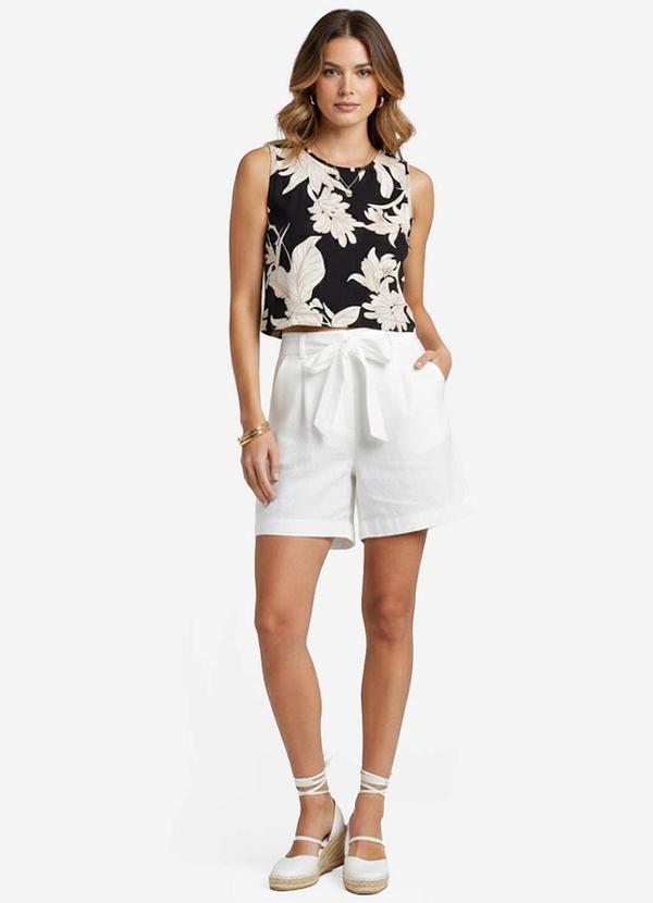 Infinita Cor - Regata Feminina Estampada Preto 3