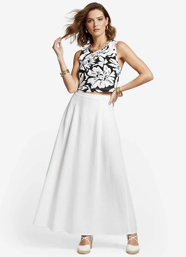 Infinita Cor - Regata Feminina Estampada Preto 5