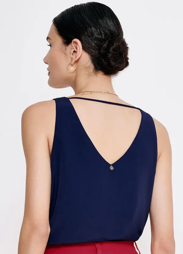 Principessa - Regata Feminina Decote V Marinho Brites 4