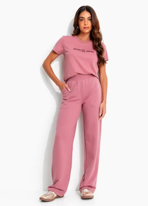 John John - T-Shirt Basic Rose Jj Rosa - JOHN JOHN