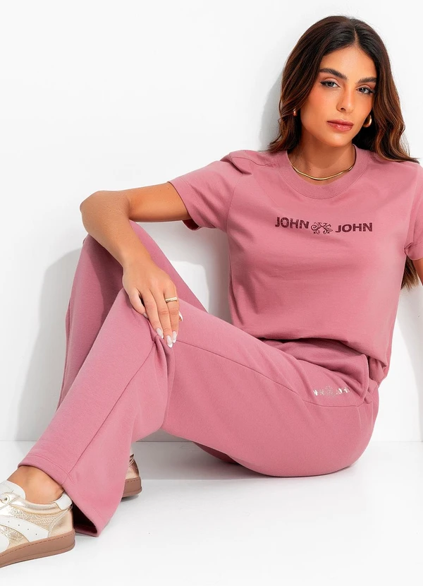 John John - T-Shirt Basic Rose Jj Rosa 3