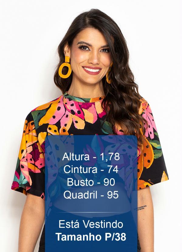 Farm - T-Shirt Cropped Flor de Banana Preto 5