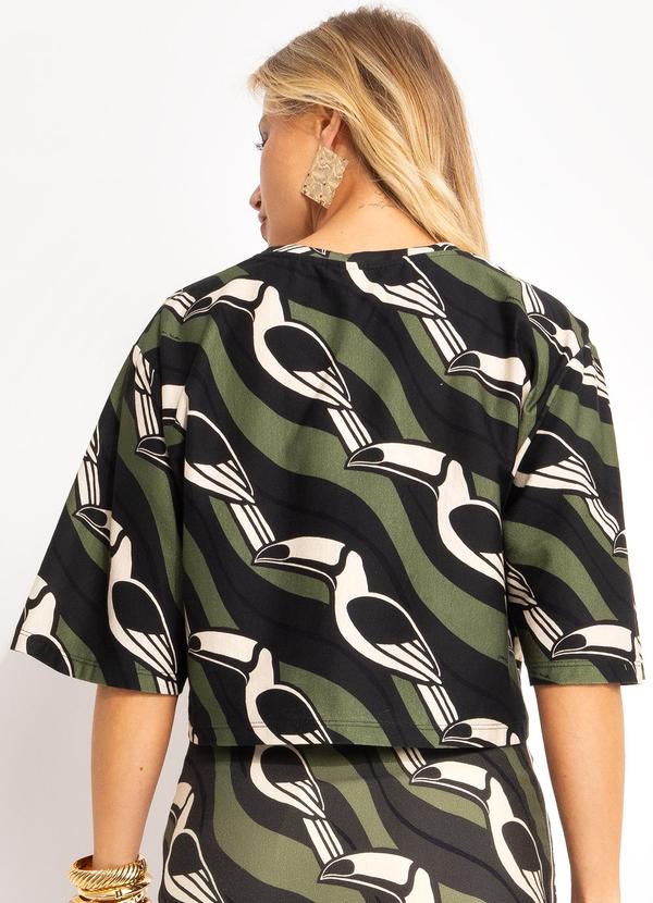Farm - T-Shirt Cropped Tucano Gráfico Verde 2