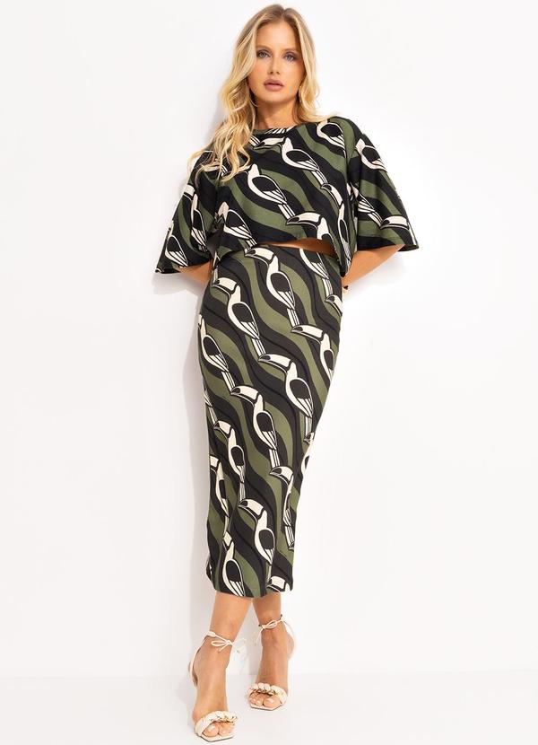 Farm - T-Shirt Cropped Tucano Gráfico Verde 3