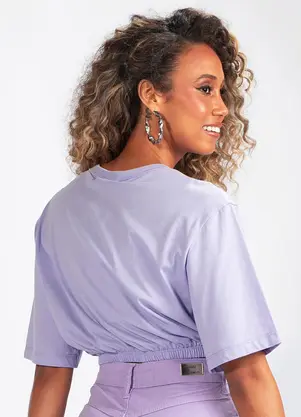 Colcci - T-Shirt em Malha Lilás - COLCCI