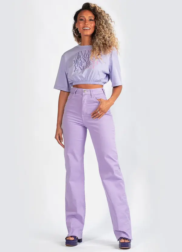 Colcci - T-Shirt em Malha Lilás 3