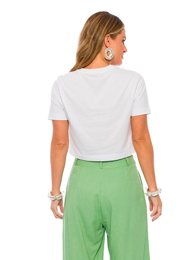 Doce Trama - T-Shirt em Meia Malha Branco 2