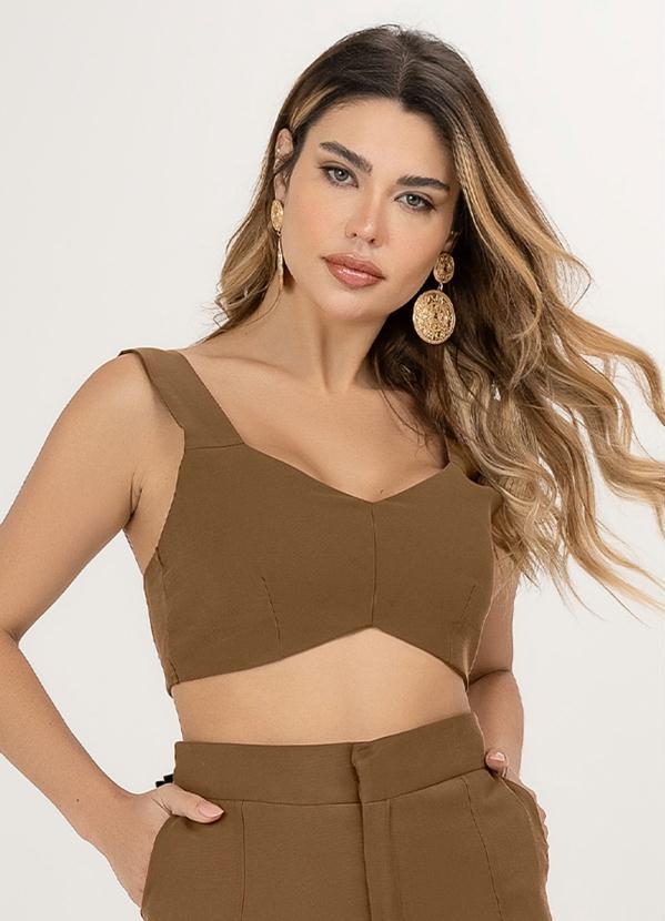 Angel - Top Alfaiataria Marrom 1