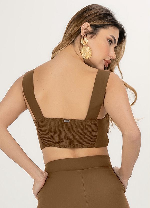 Angel - Top Alfaiataria Marrom 2