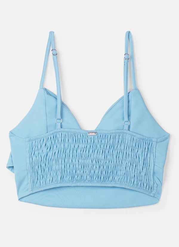 Authoria - Top Azul Vazado com Maxi Laço Azul 8