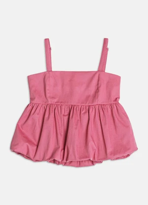 Authoria - Top Balonê de Sarja  Rosa - AUTHORIA