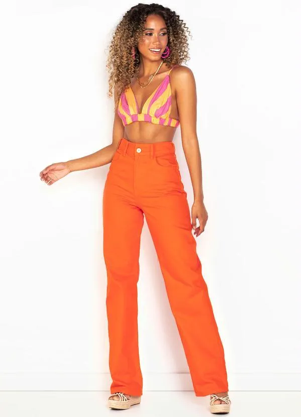 Colcci - Top Cropped de Viscose Listrado Rosa 3