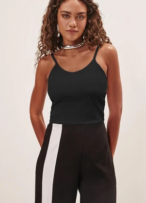 Elegance - Top Cropped Essentials Preto - ELEGANCE