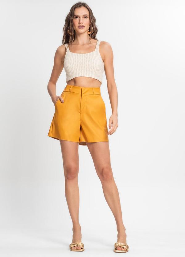 Endless - Top Cropped Feminino em Tricot Lavar na Tem Bege 2