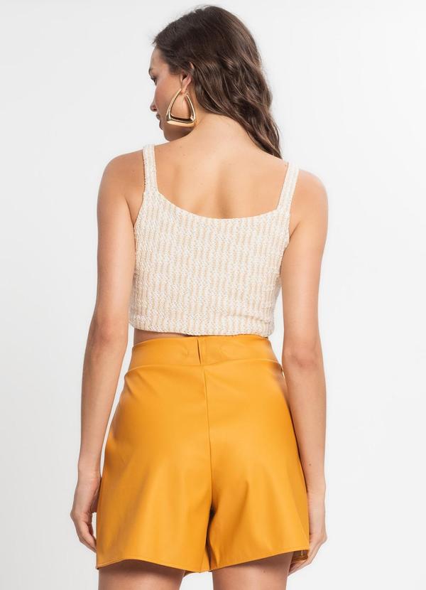 Endless - Top Cropped Feminino em Tricot Lavar na Tem Bege 3