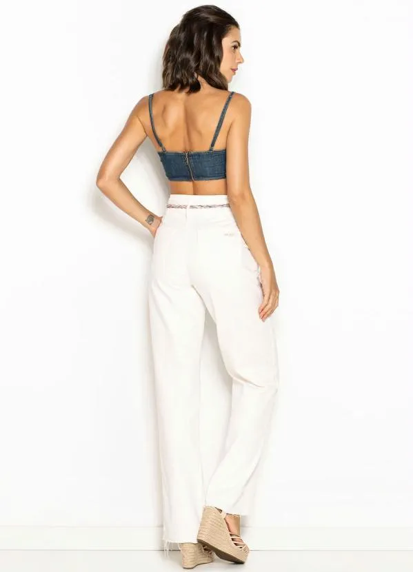 Colcci - Top Cropped Jeans Azul 4