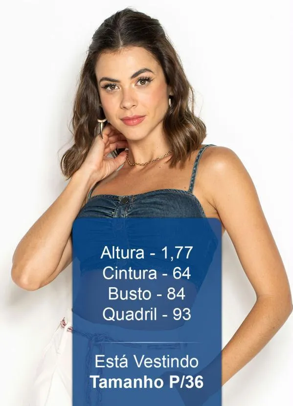 Colcci - Top Cropped Jeans Azul 5