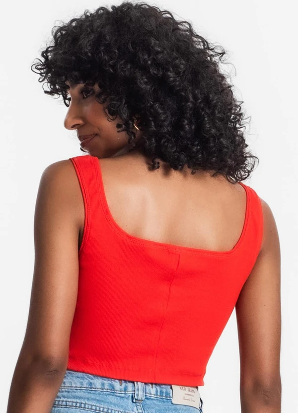 Rovitex - Top Cropped Ribana Básico Laranja 2