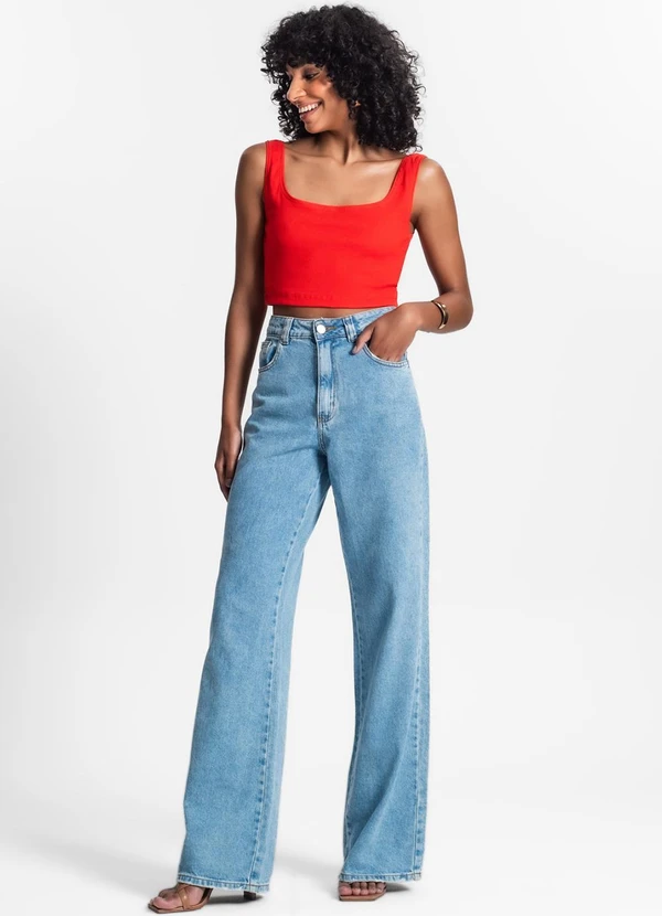 Rovitex - Top Cropped Ribana Básico Laranja 3