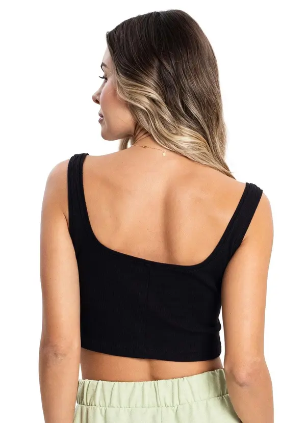 Rovitex - Top Cropped Ribana Básico Preto 2