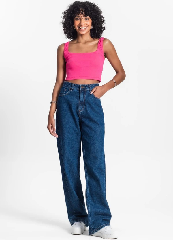 Rovitex - Top Cropped Ribana Básico Rosa 3