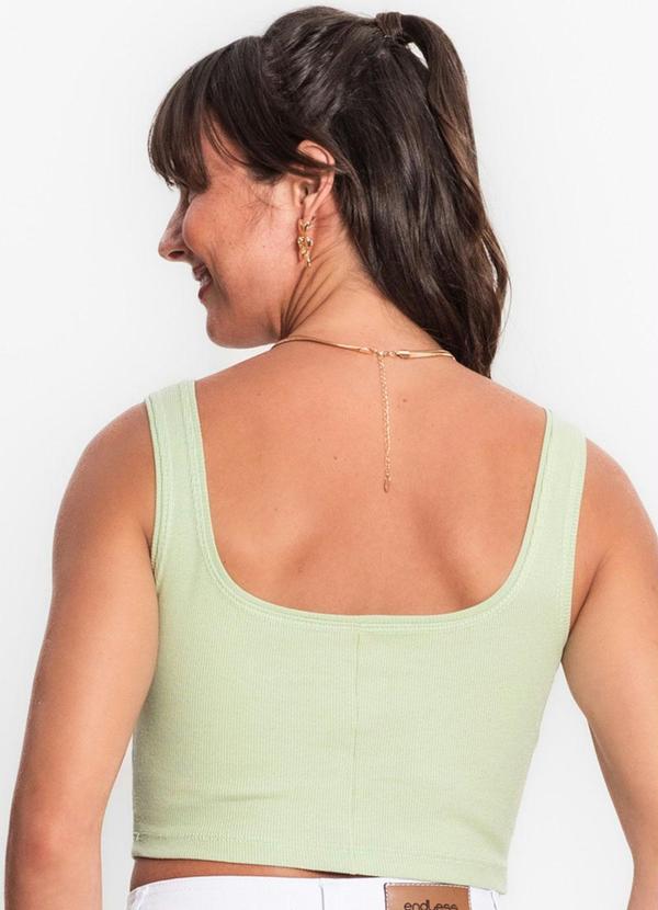 Rovitex - Top Cropped Ribana Básico Verde 2