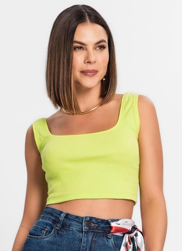 Rovitex - Top Cropped Ribana Básico Verde