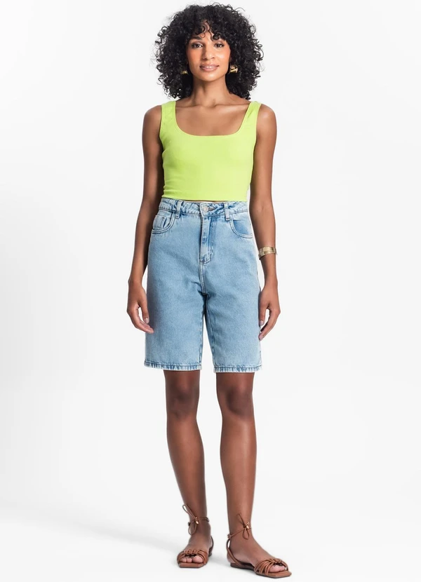 Rovitex - Top Cropped Ribana Básico Verde 3