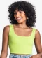 Rovitex - Top Cropped Ribana Básico Verde - variação: Verde