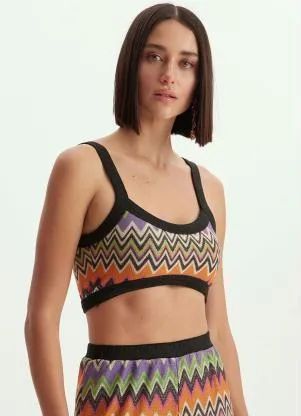 Lança Perfume - Top de Alça com Brilhos Estampado - LANÇA PERFUME