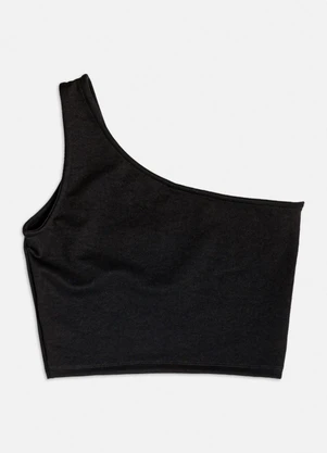 Authoria - Top de Alfaiataria Assimétrico Preto - AUTHORIA