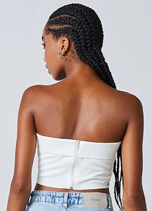 Authoria - Top de Alfaiataria Off White Branco - AUTHORIA