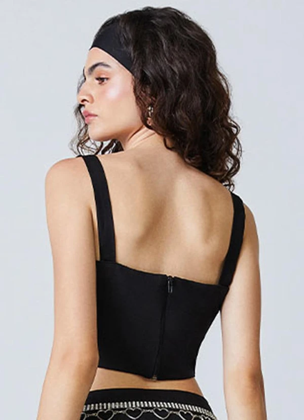 Authoria - Top de Alfaiataria Preta Preto 2