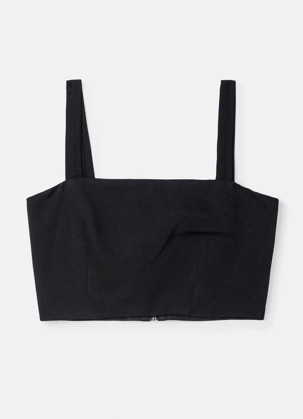 Authoria - Top de Alfaiataria Preta Preto 6