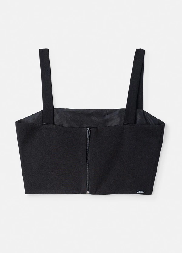 Authoria - Top de Alfaiataria Preta Preto 7