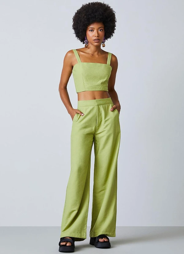 Authoria - Top de Alfaiataria Verde Anarrugado Verde 3