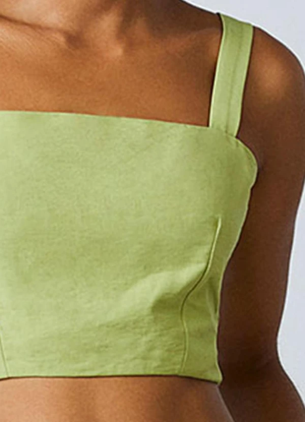 Authoria - Top de Alfaiataria Verde Anarrugado Verde 5