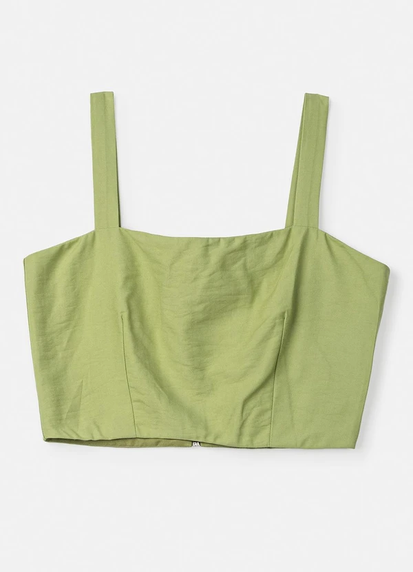 Authoria - Top de Alfaiataria Verde Anarrugado Verde 6