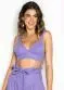 Maria Filó - Top de Linho Alça Elástico Roxo - variação: Roxo