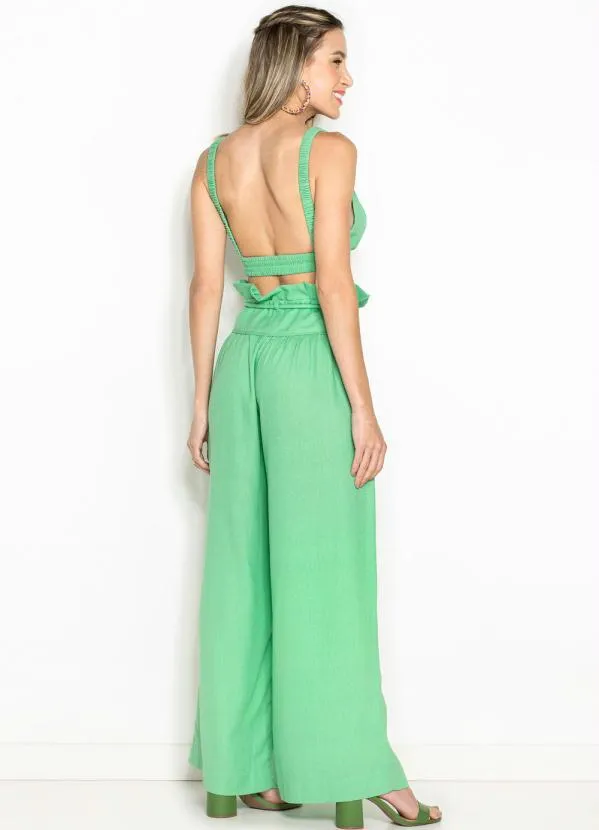 Maria Filó - Top de Linho Alça Elástico Verde 4